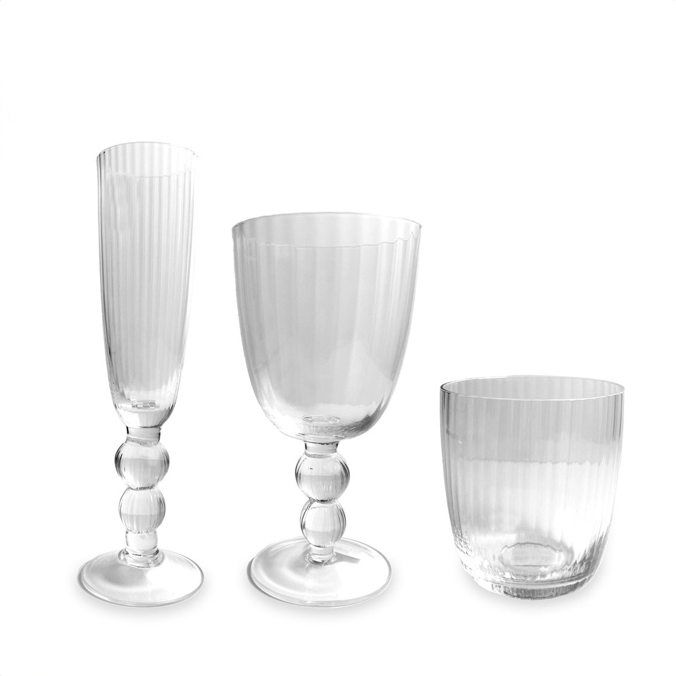 Clear Glass Venice Champagne Flute Set of 4, view 7