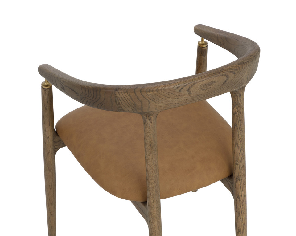 Valmont Dining Milliken Cognac Armchair