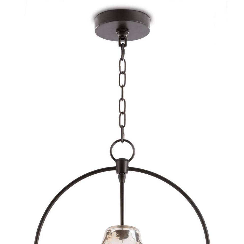 Small Bronze Emerson Bell Jar Pendant, view 3