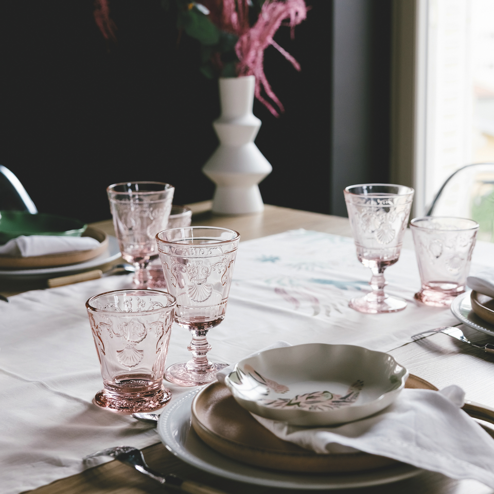 Rose Pink Versailles Stemmed Glasses – Set of 6, view 2