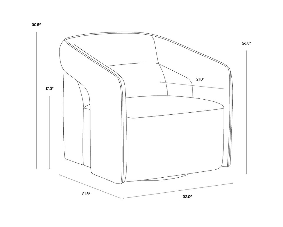 Kendrick Swivel Abbington Black Lounge Chair