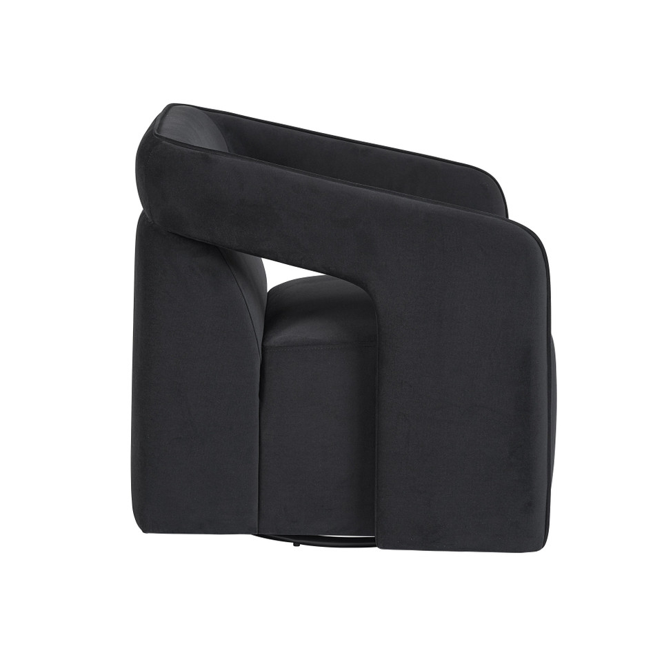 Kendrick Swivel Abbington Black Lounge Chair, view 6