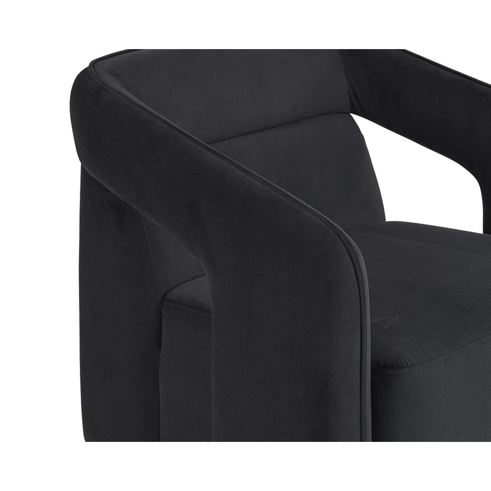 Kendrick Swivel Abbington Black Lounge Chair, view 9