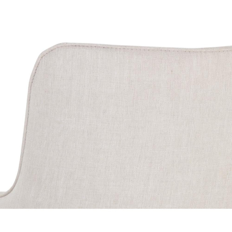 Franklin Office Beige Linen Chair, view 3