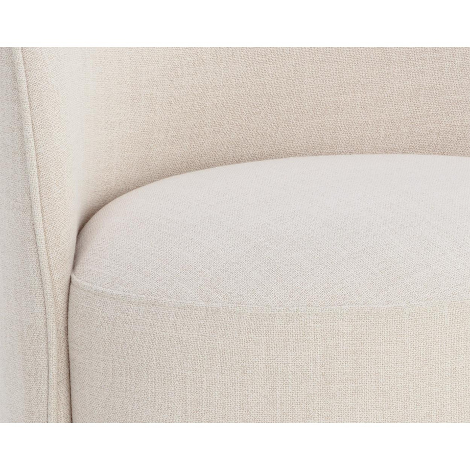 Cavoli Swivel Effie Linen Dining Chair