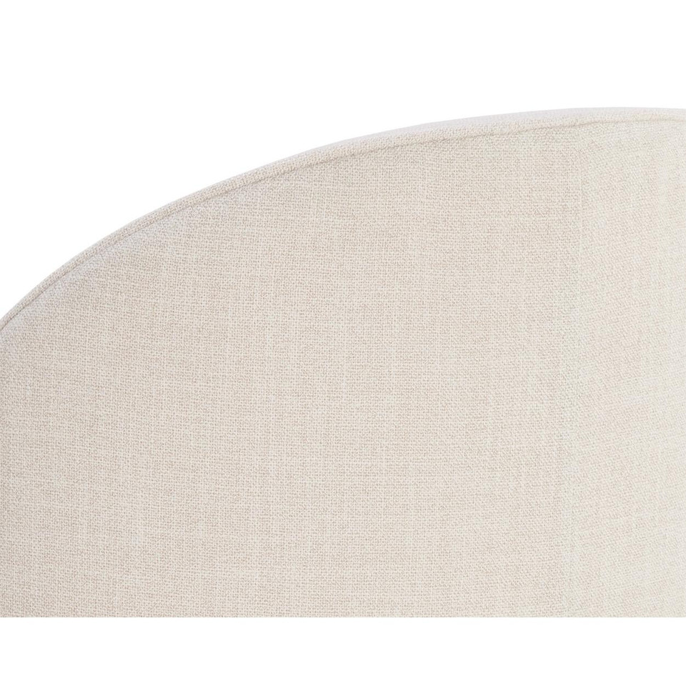 Cavoli Swivel Effie Linen Dining Chair, view 3