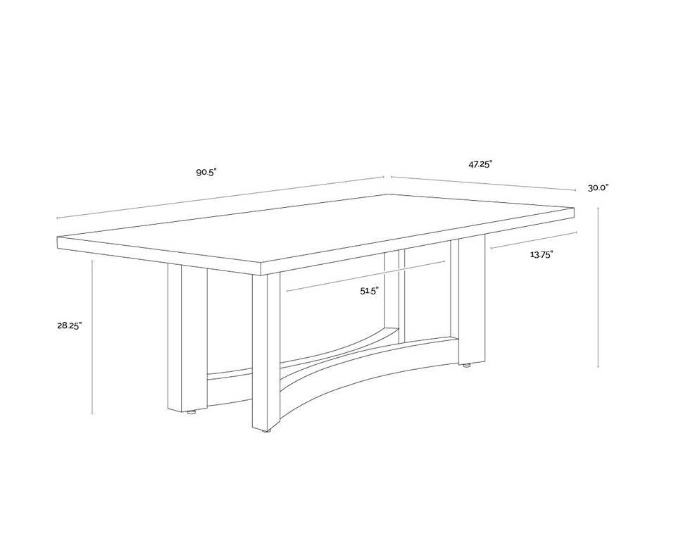 Arezza 90.5" Dining Table
