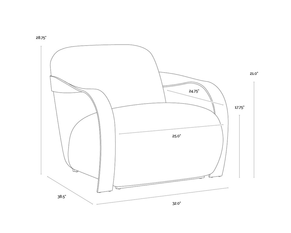Sonesta Dark Bronze - Helios Check Black Lounge Chair