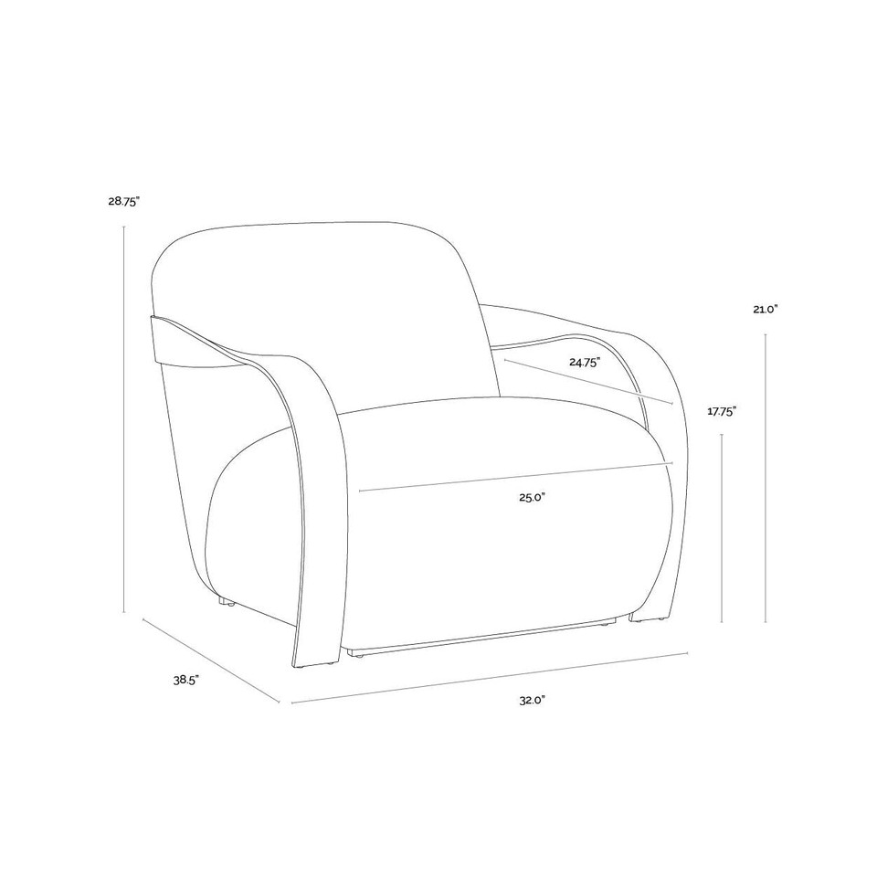 Sonesta Dark Bronze - Helios Check Black Lounge Chair