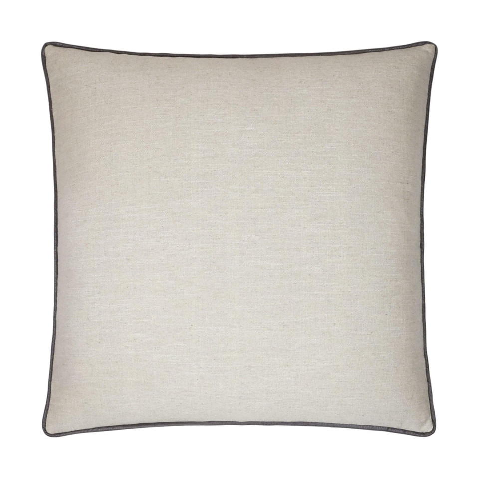 Ghent Taupe Throw Pillow, Grey Trim | Bone & Brass