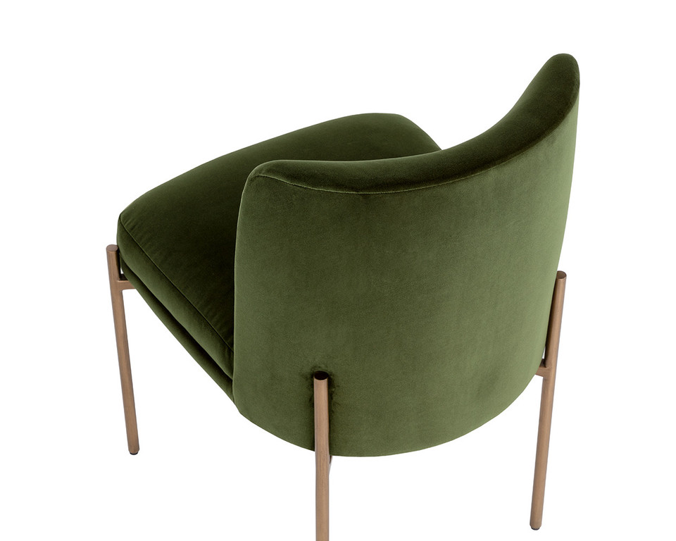 Richie Antique Brass - Forest Green Dining Chair