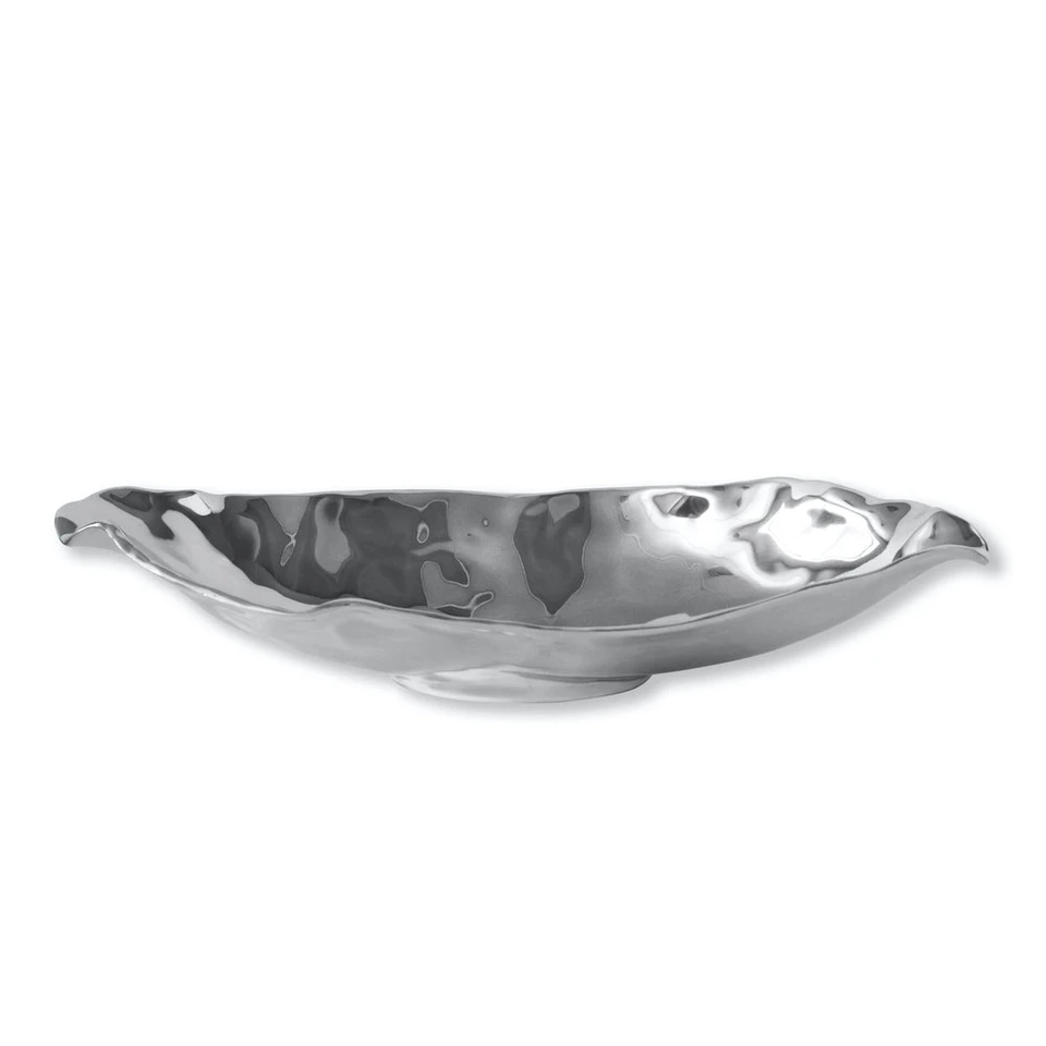 Vento Claire Medium Oval Bowl | Bone & Brass