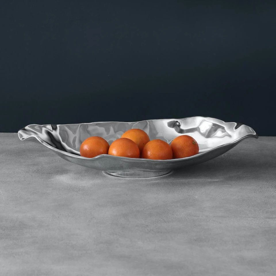 Vento Claire Medium Oval Bowl - Bowl Detail | Bone & Brass