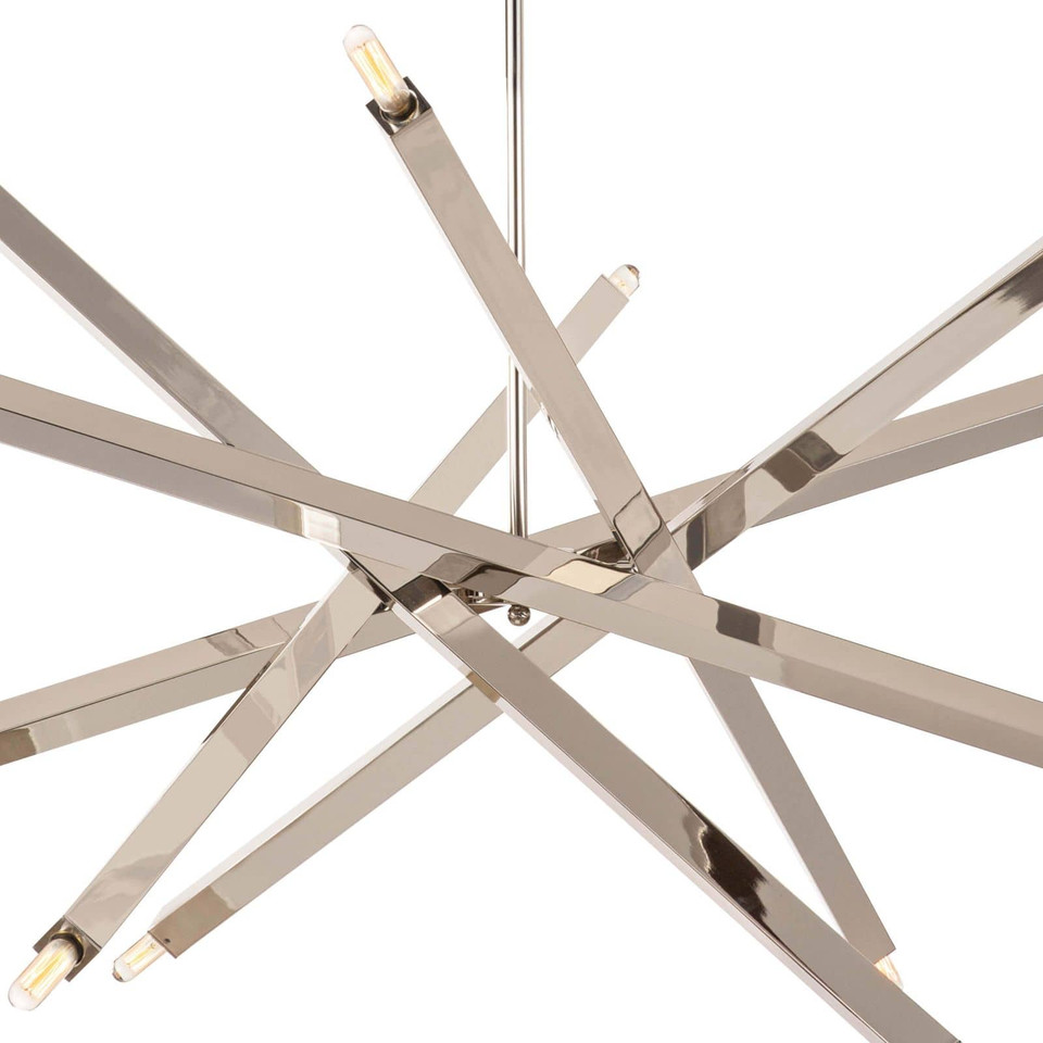 Viper Chandelier Polished Nickel, view 4