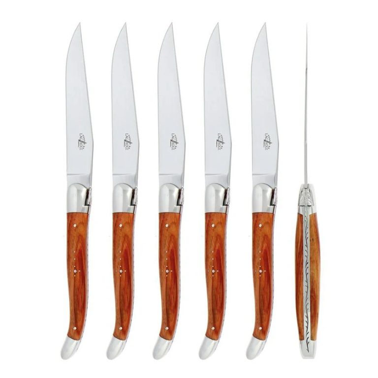 Forge de Laguiole Steak Knife Set Rosewood Shiny Finish, view 2