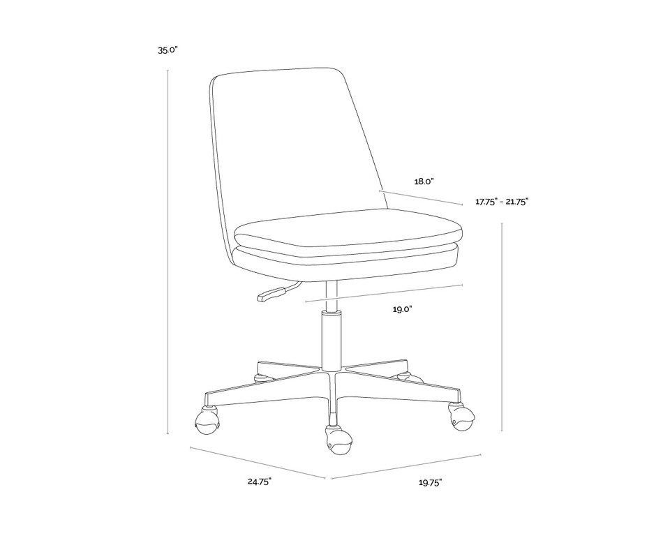 Berget Gold Sky Desk Chair