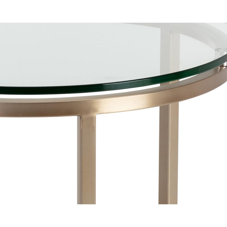 Flato End Antique Brass Table