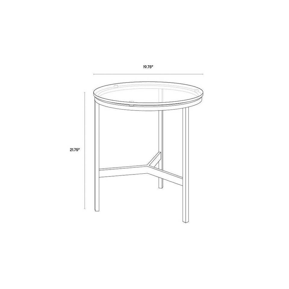 Flato End Antique Brass Table, view 2