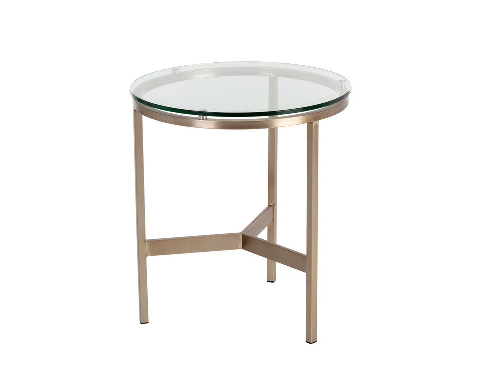 Flato End Antique Brass Table