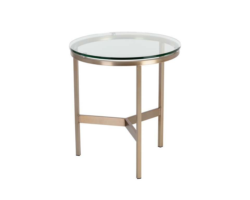 Flato End Antique Brass Table