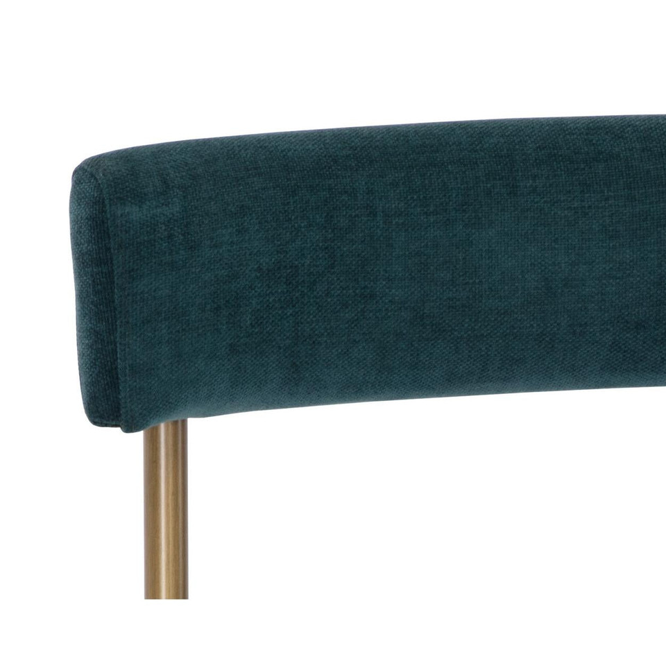 Seneca Antique Brass - Danny Teal Dining Chair, view 2