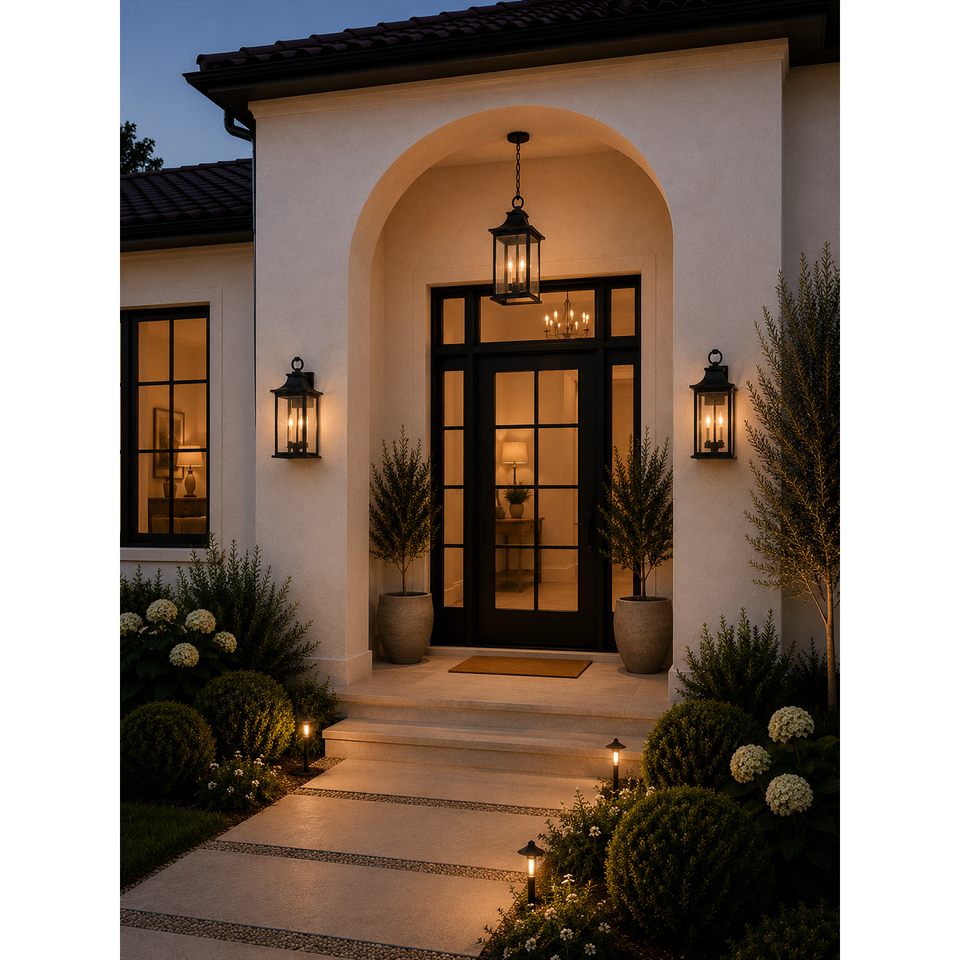 Black Scrolled Seedy Glass Wall Lantern, view 2
