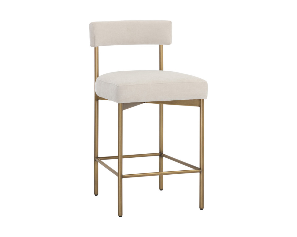 Seneca Antique Brass - Danny Ivory Counter Stool