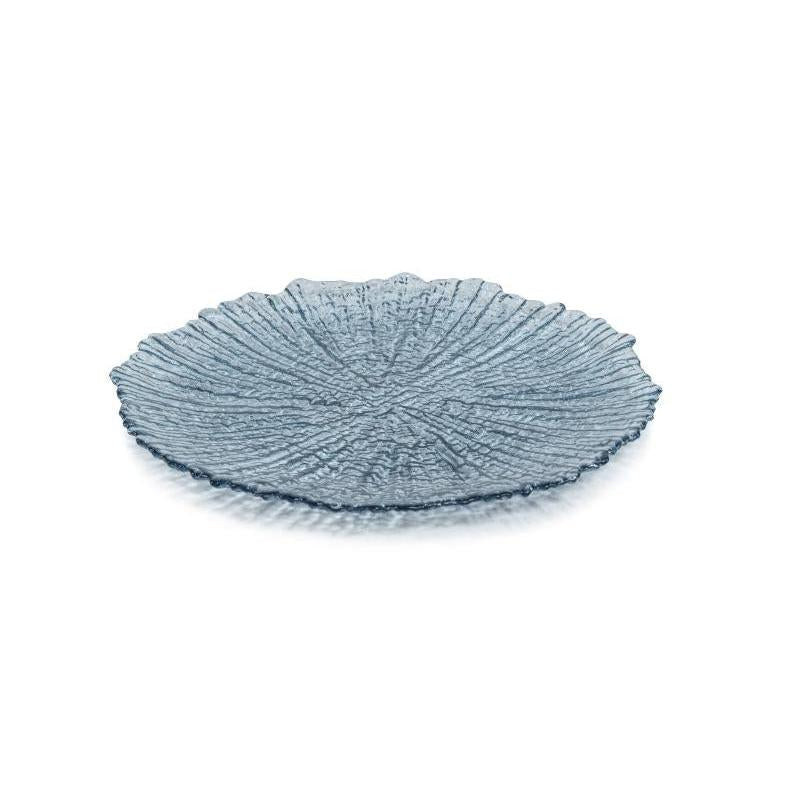 Icy Sapphire Glass Salad Plates, Set of 6 | Bone & Brass