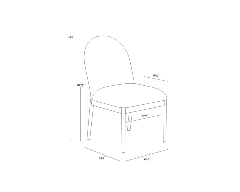 Calandri Greige - Louis Cream Dining Chair
