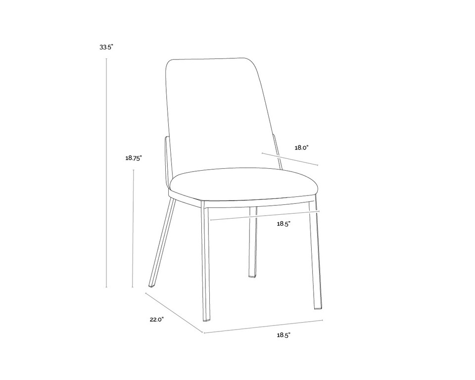 Marie Belfast Oatmeal / Bravo Cognac Dining Chair