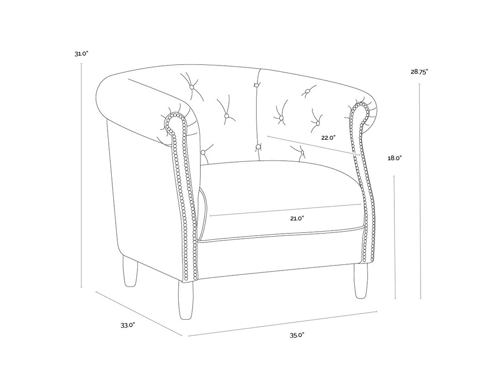 Marjorie Cognac Leather Lounge Chair