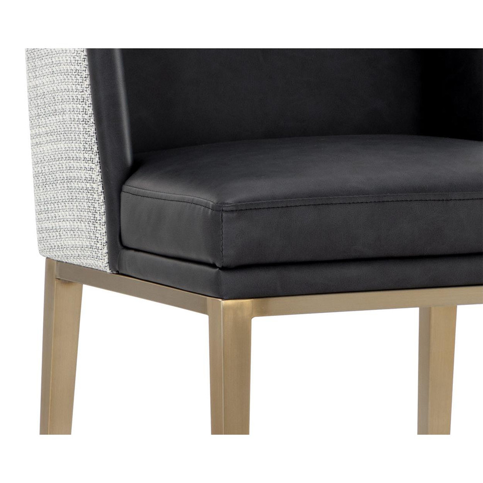 Joplin Cantina Black / Vera White Pepper Counter Stool