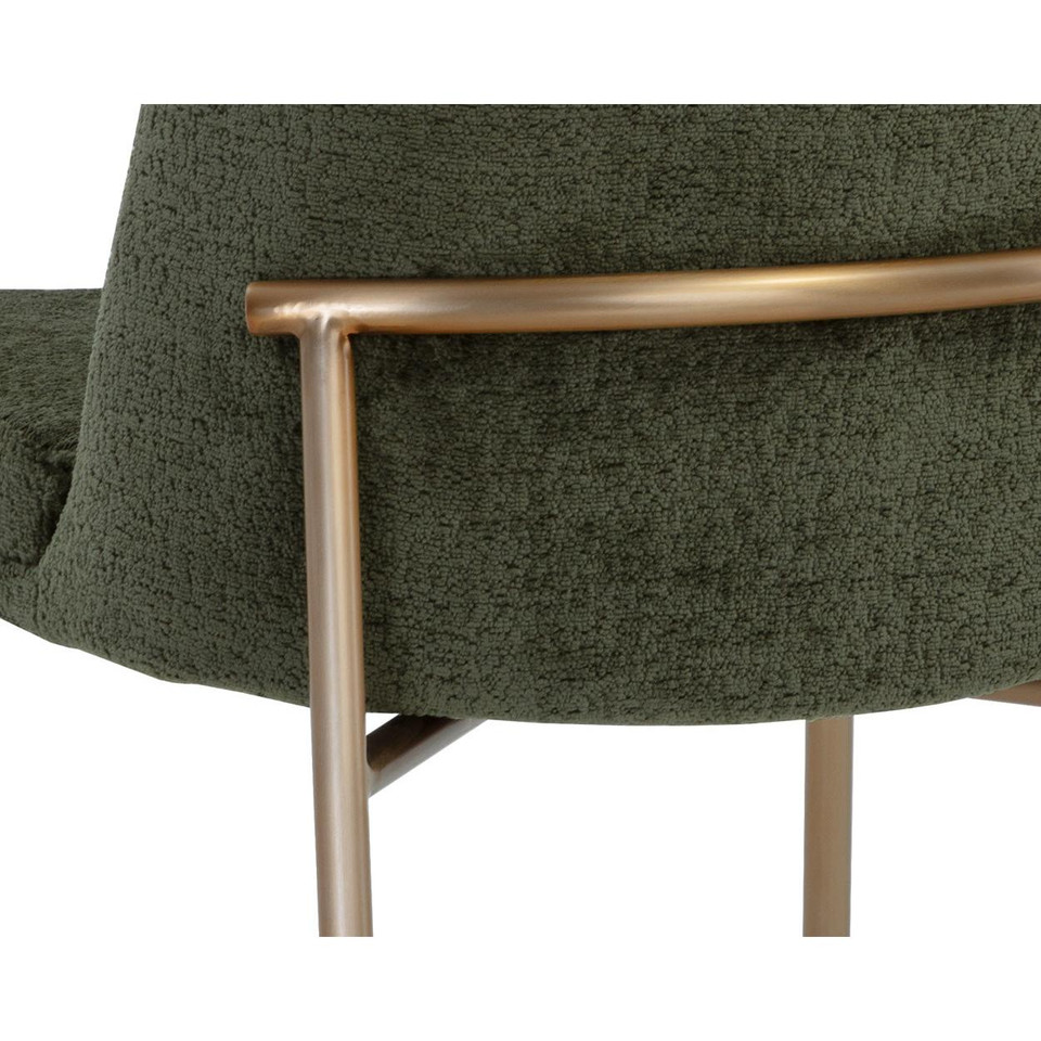 Zeke Antique Brass - Bergen Olive Dining Chair, view 5