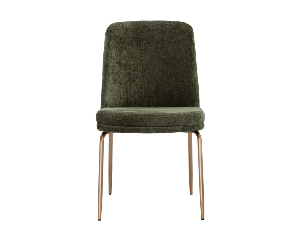Zeke Antique Brass - Bergen Olive Dining Chair