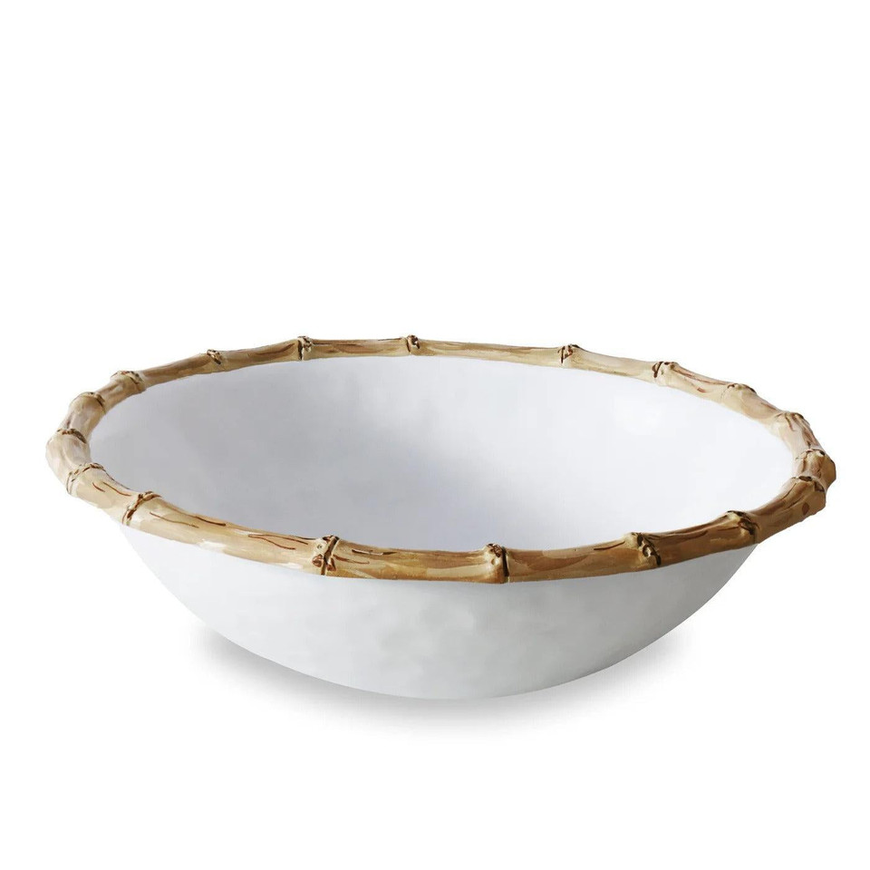 Vida Natural & White Bamboo Large Salad Bowl | Bone & Brass