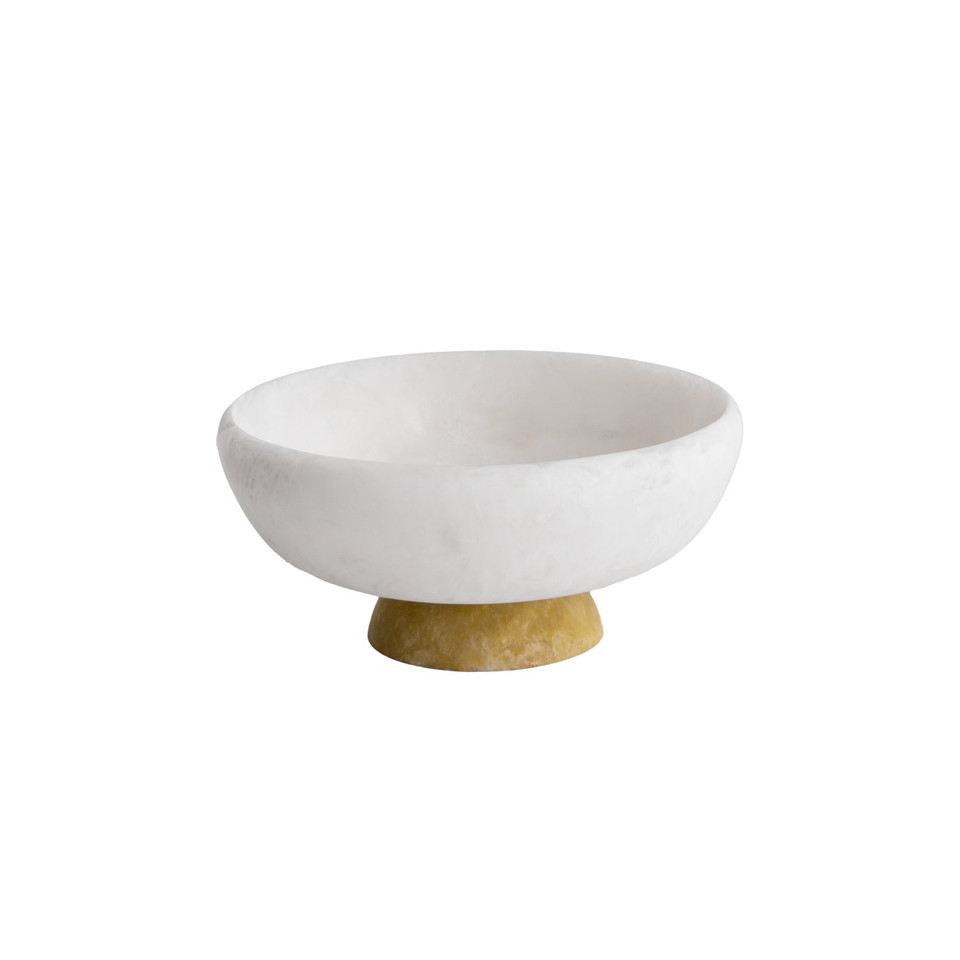 Resin Sorbet Medium Round Bowl Base Coconut Matcha | Bone & Brass