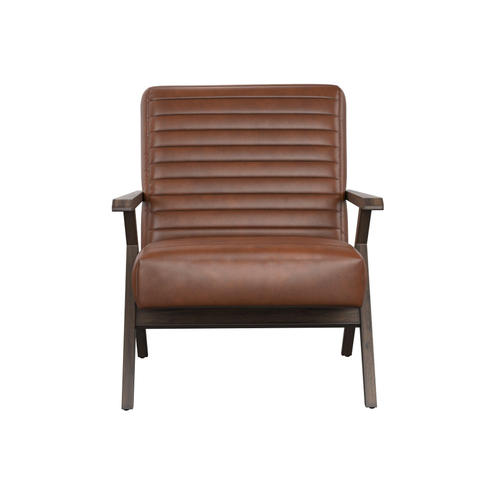 Peyton Bravo Cognac Lounge Chair, view 4