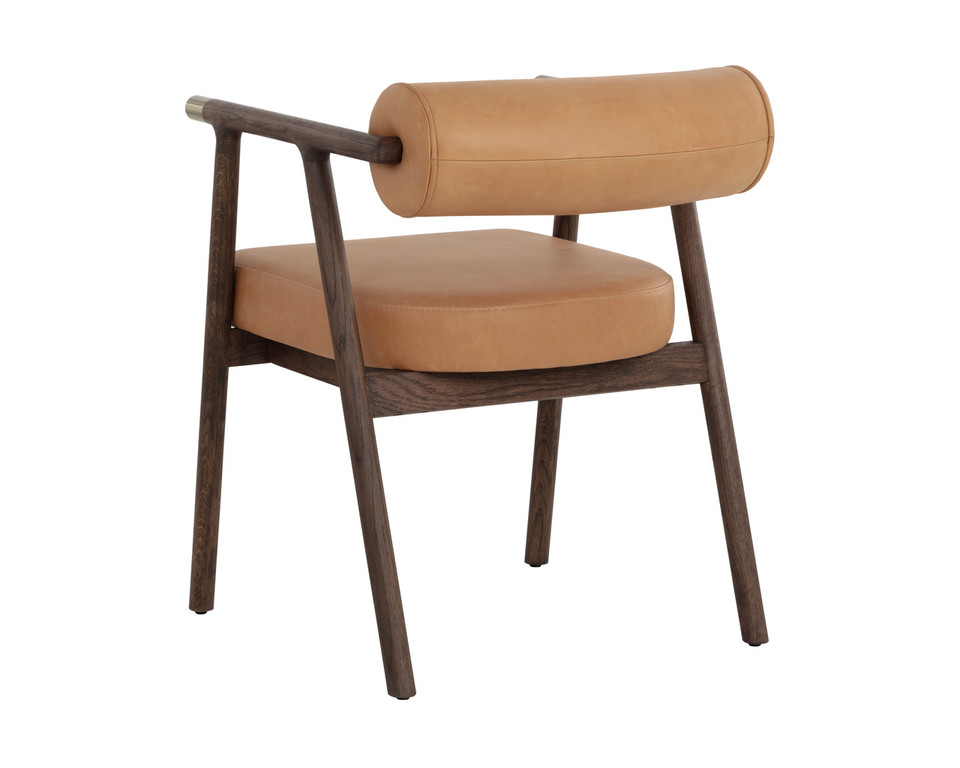 Sova Dining Antique Brown - Sahara Camel Leather Armchair