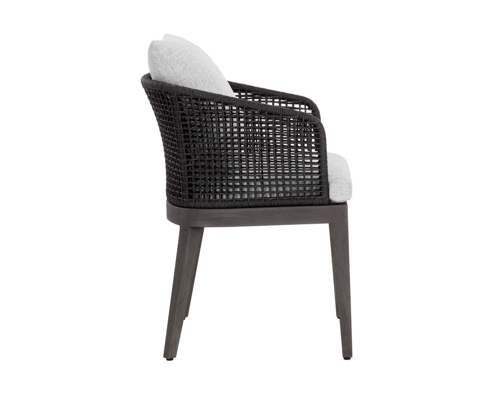 Capri Dining Smoke Grey - Copacabana Marble Armchair