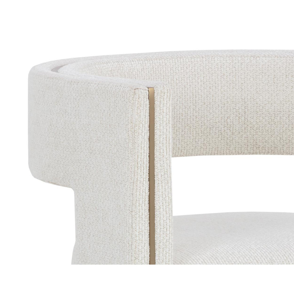 Adamina Dining Rhea Light Barley Armchair, view 2