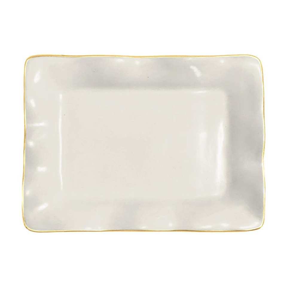 Encanto Vento Small Rectangular Tray (Cream) | Bone & Brass