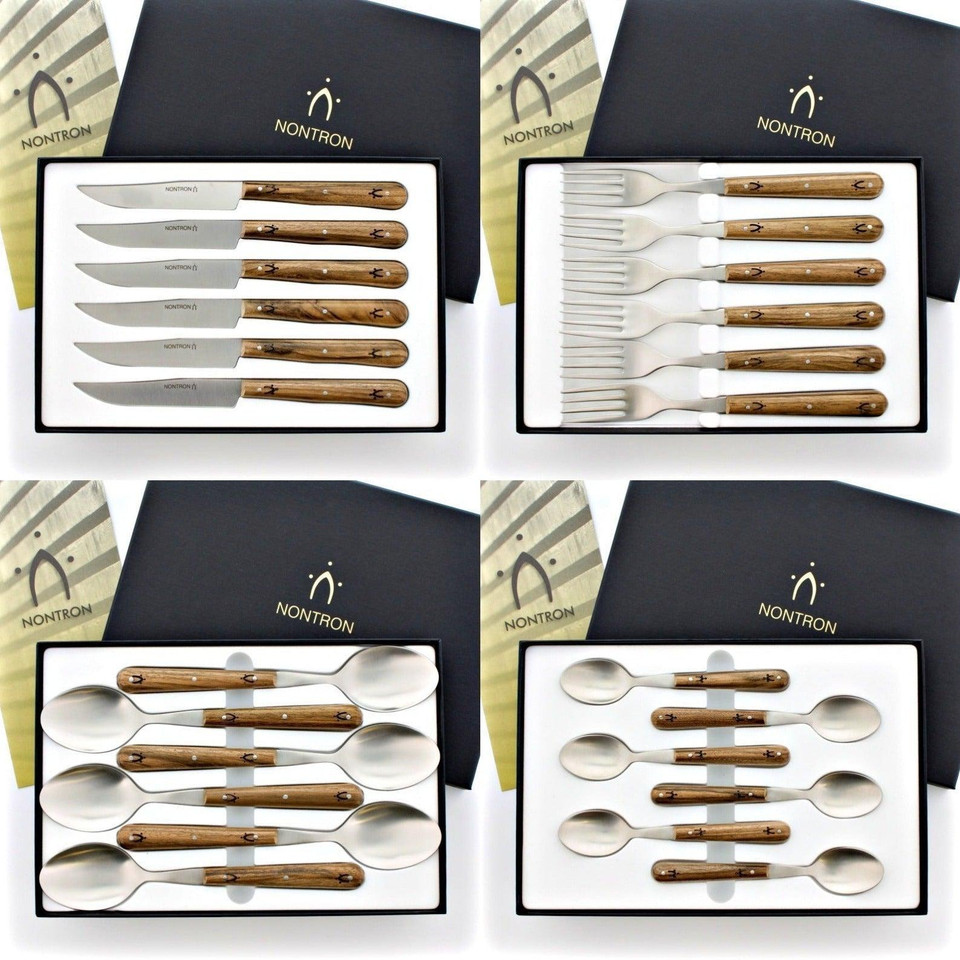Nontron Steak Knives & Flatware Sets Burled Walnut, view 7