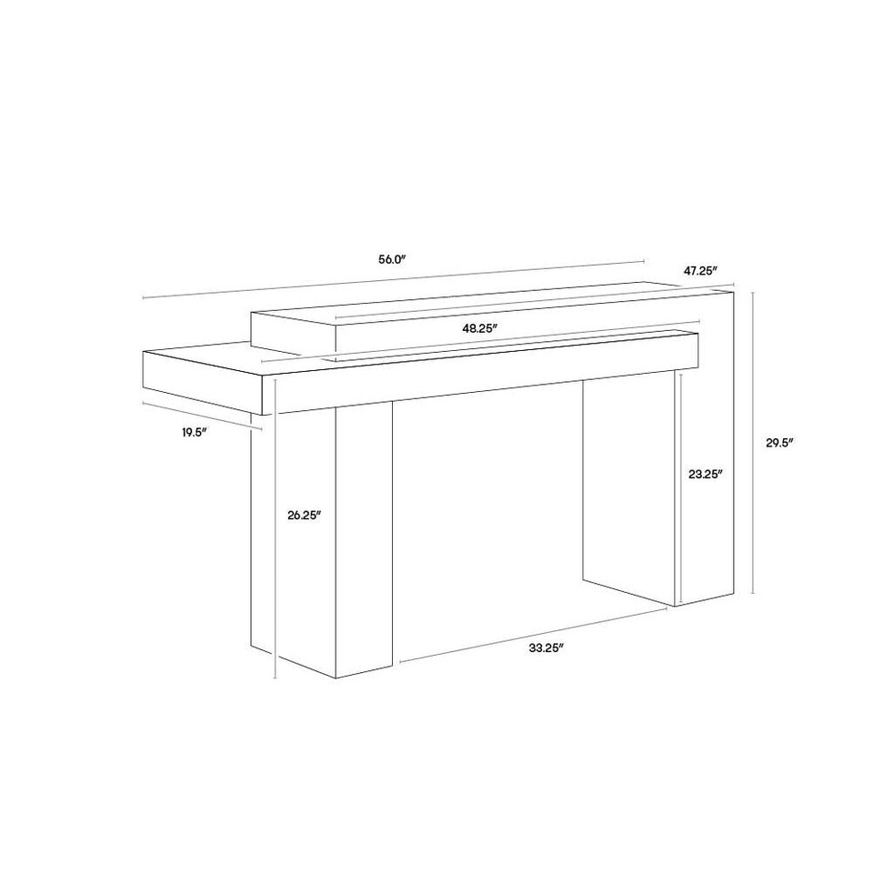 Herriot Light Brown / Summer Sand Console Table, view 5