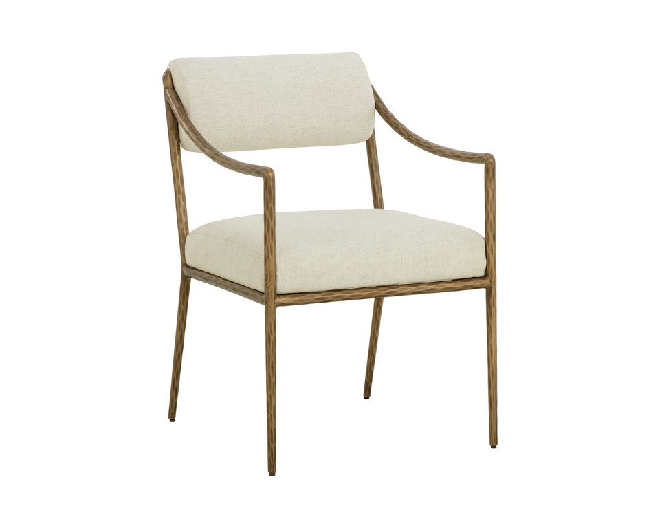 Leticia Dining Geralt Linen Armchair