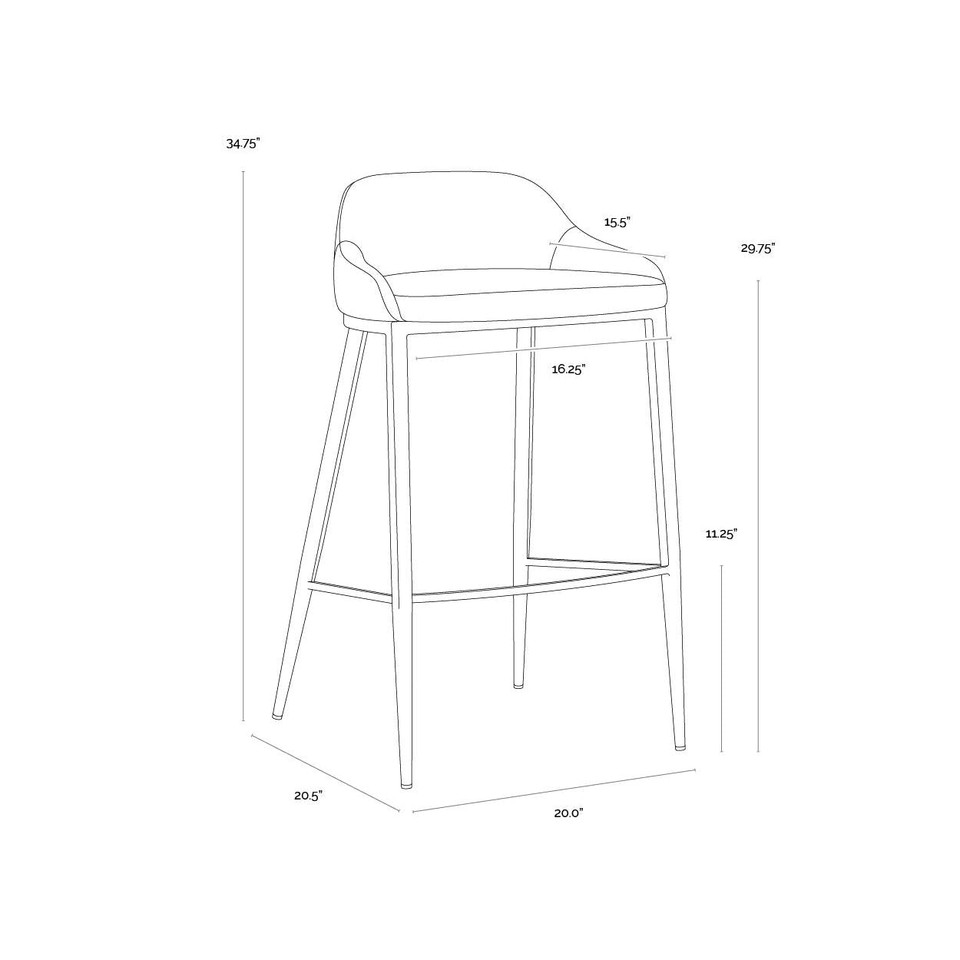 Astra Barstool Cinnamon Brown, view 4