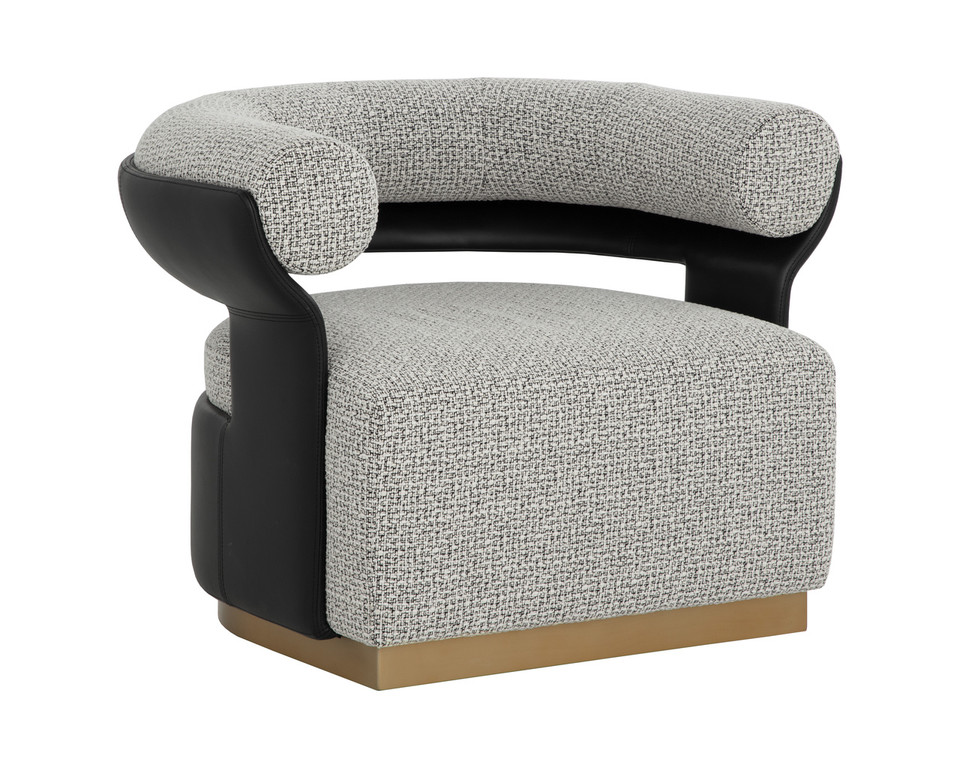 Olida Swivel Helios Check Black / Napa Black Lounge Chair
