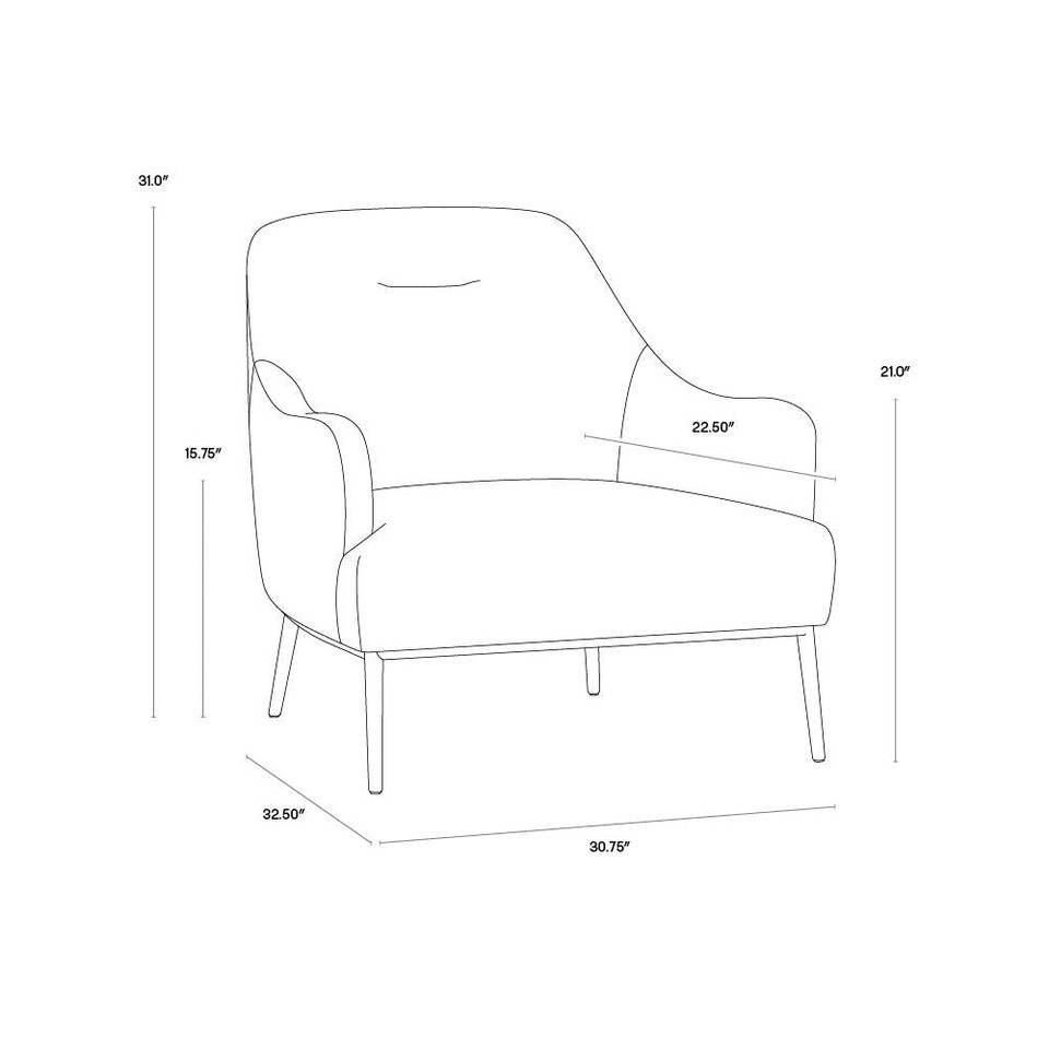 Cameron Nono Petrol Lounge Chair, view 4