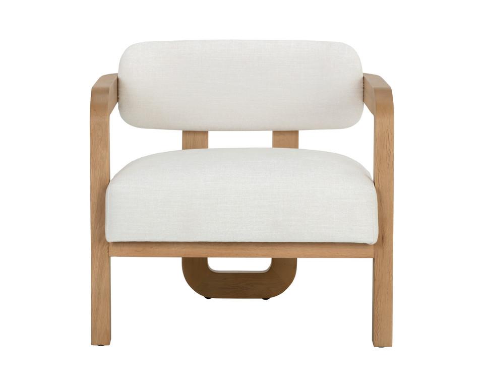 Madrone Rustic Oak - Heather Ivory Tweed Lounge Chair