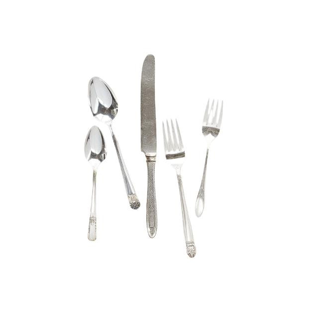 Silver Plate 5 Piece Place Setting | Bone & Brass