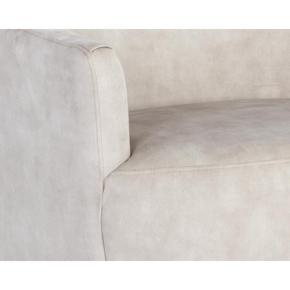 Casey Cream & Gold Swivel Lounge Chair, view 4
